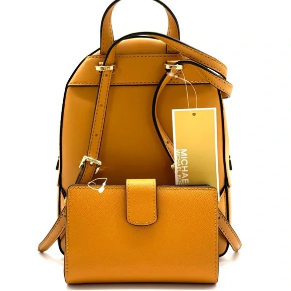 Michael Kors Jaycee Extra-Small Signature Logo Backpack & Matching Bifold Wallet